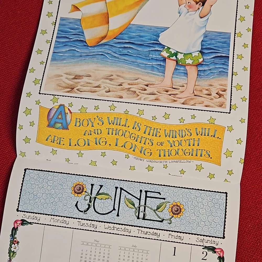 Lot of 3 Mary Englebreit calendars 2001 and 2002 NEW craft card making read